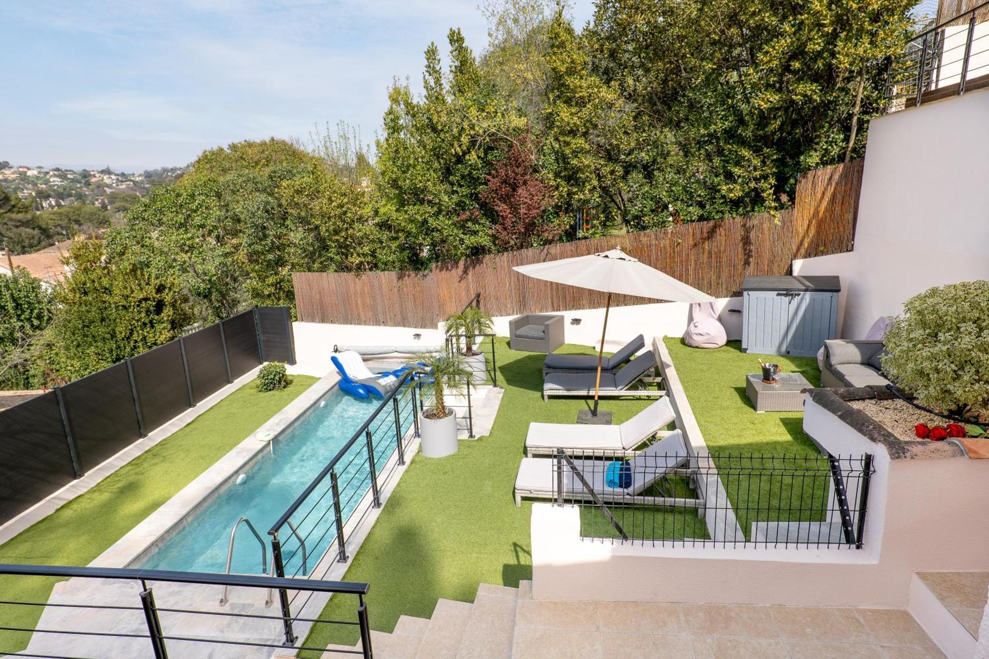 Piscine-Jacuzzi-Videoprojecteur-Clim La Perle Rare Villa Mougins Eksteriør billede