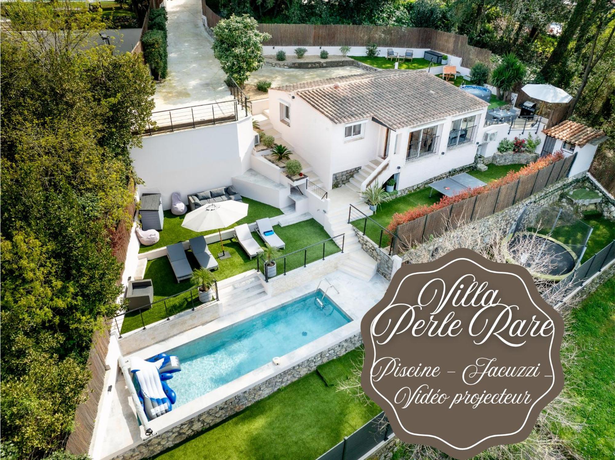 Piscine-Jacuzzi-Videoprojecteur-Clim La Perle Rare Villa Mougins Eksteriør billede