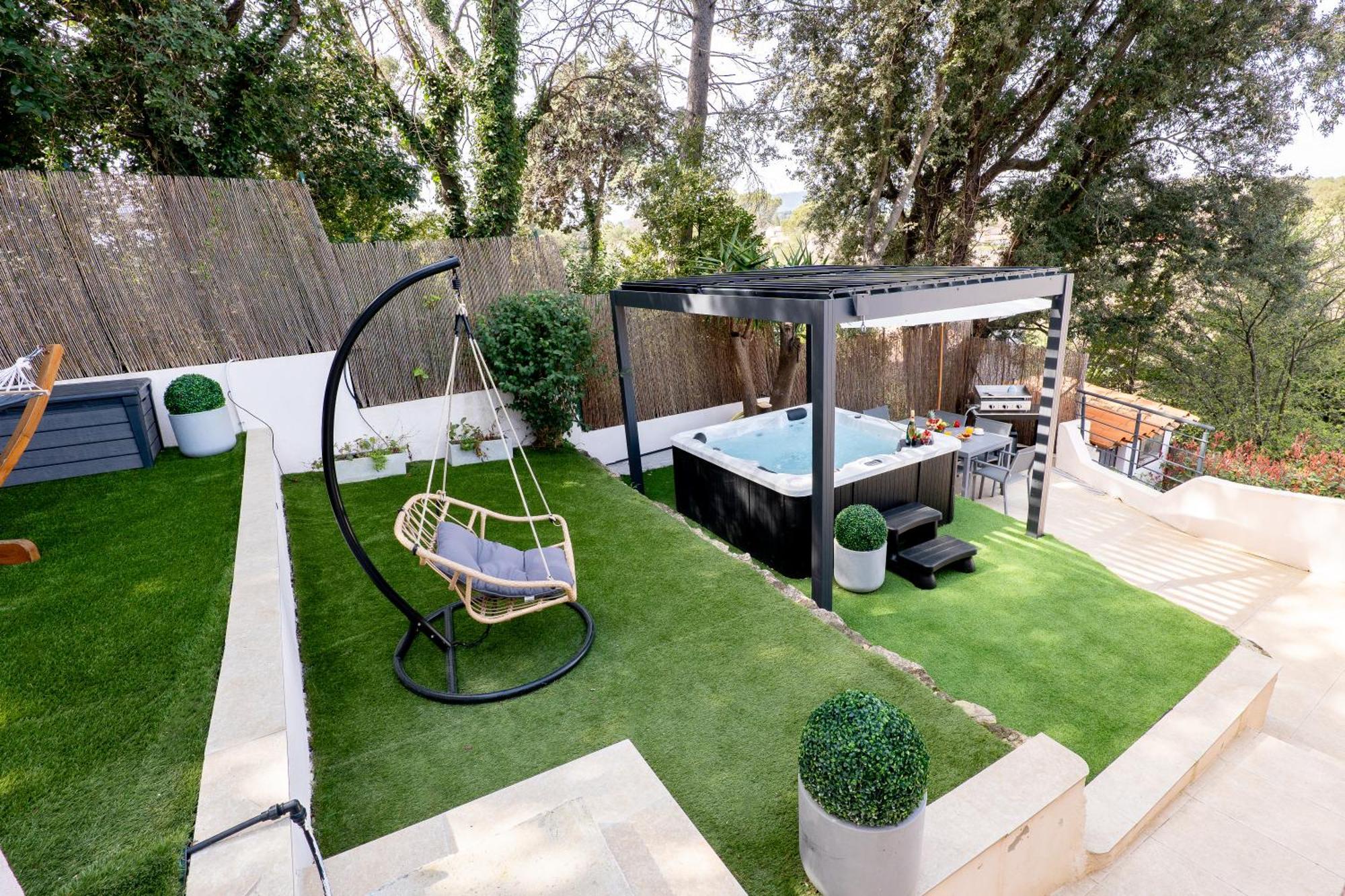 Piscine-Jacuzzi-Videoprojecteur-Clim La Perle Rare Villa Mougins Eksteriør billede